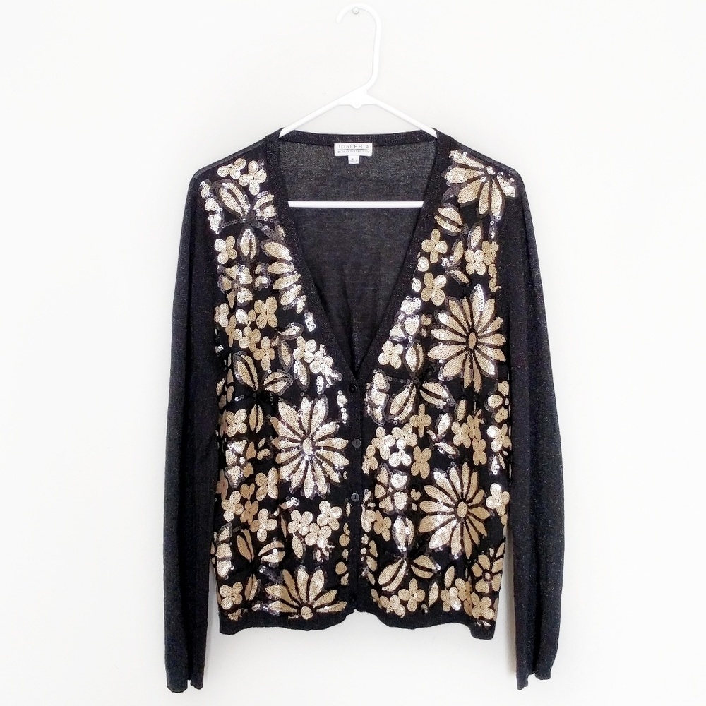Gold Sequin Cardigan